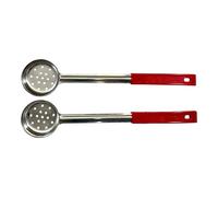 Habanerofire 2 Ounce Slotted Stainless Steel Portion Control Ladle Spoon for Measuring and Serving; Commercial Grade Serving Scoop [Pack of 2]
