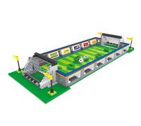 Habarri - Mini Building Blocks Set - Mini Football Stadium Model with Figures - Building Blocks with Sport Motif - Gift for Children, Football Fans - Compatible with Well-known Clamping Blocks - 273