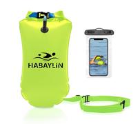 Habaylin 20L Swim Buoy, Swim Buoy with Storage for Kids and Adults, Waterproof Inflatable Dry Bag Safety Float for Water Sports, Open Water Swimmers, Triathletes, Kayakers and Snorkelers