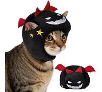 Habbiful Cat Halloween Costumes Halloween Devil Horn Hat for Dogs Cats Adjustable Cute Black Demon Cap Festival Pet Head Dress Up Accessories for Halloween Puppy Kitten Cosplay Costume Gifts