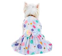 Habbiful Pet Dog Easter Outfit, Egg Bunny Light Blue Dog Dress Spring Summer Pet Doggie Apparel for Dogs Cats Gifts, S