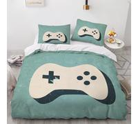 HABEAT 3D Print Gamer King Duvet Cover 220x230cm 3 Pieces Gamepad Bedding Set Zipper Closure Soft and Warm Comfort Microfiber Quilt Cover with 2 Pillowcase 50×75cm（style 62-5）
