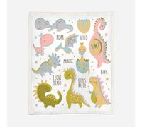 HABEAT 3D Printed Dinosaur Sherpa Blanket Adults 150x200cm Microfiber Soft Warm Fluffy Push Cartoon Dinosaur Throw Blanket for Bed Sofa Bedroom and Camping（style 67-1）