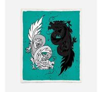 HABEAT 3D Printed Dragon Sherpa Blanket 100x130cm Microfiber Soft Warm Fluffy Push Dragon Throw Blanket for Bed Sofa Bedroom and Camping（style 144-17）