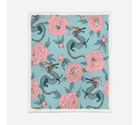 HABEAT 3D Printed Dragon Sherpa Blanket Adults 150x200cm Microfiber Soft Warm Fluffy Push Flowers Throw Blanket for Bed Sofa Bedroom and Camping（style 144-6）