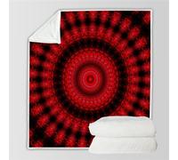 HABEAT 3D Printed Mandala Blanket 100x130cm Microfiber Soft Warm Fluffy Lightweight Retro Floral Flannel Throw Blanket for Bed Sofa Bedroom and Camping（style 10-7）