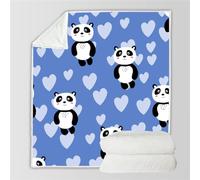 HABEAT 3D Printed Panda Blanket Teenager 130x150cm Microfiber Soft Warm Fluffy Lightweight Cartoon Panda Flannel Throw Blanket for Bed Sofa Bedroom and Camping（style 5-9）
