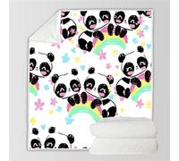 HABEAT 3D Printed Panda Blanket Teenager Adults 150x200cm Microfiber Soft Warm Fluffy Lightweight Cartoon Panda Flannel Throw Blanket for Bed Sofa Bedroom and Camping（style 4-12）