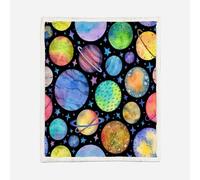 HABEAT 3D Printed Planet Sherpa Blanket Adults 150x200cm Microfiber Soft Warm Fluffy Push Starry Sky Throw Blanket for Bed Sofa Bedroom and Camping（style 15-17）