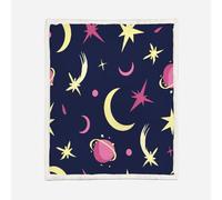 HABEAT 3D Printed Starry Sky Sherpa Blanket 100x130cm Microfiber Soft Warm Fluffy Push Starry Sky Throw Blanket for Bed Sofa Bedroom and Camping（style 147-8）