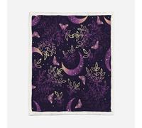 HABEAT 3D Printed Starry Sky Sherpa Blanket Adults 150x200cm Microfiber Soft Warm Fluffy Push Moon Throw Blanket for Bed Sofa Bedroom and Camping（style 148-2）