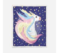 HABEAT 3D Printed Unicorn Sherpa Blanket Adults 150x200cm Microfiber Soft Warm Fluffy Push Starry Sky Horse Throw Blanket for Bed Sofa Bedroom and Camping（style 6-7）