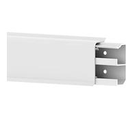 Habengut 6 m Sockelleiste aus PVC, mit integriertem Kabelkanal, Farbe: Weiß, Höhe: 50 mm (4 Stück Länge 1,5 m)