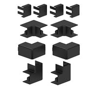 Habengut Accessory Set (4 x ES, 2 x IE, 2 x AE, 2 x FW, 2 x T-Piece) for Mounting The Cable Duct 15 x 15 mm, Black