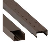 Habengut | cable duct (with mounting holes) 60x110 mm made of PVC, colour: brown, length 1 m