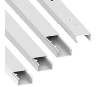 Habengut cable duct (with mounting holes in the floor) 15x30 mm made of PVC, colour: white, length 4 m (4 pieces a 1 meter)