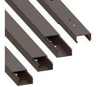 Habengut | cable duct (with mounting holes in the floor) 15x30 mm, made of PVC, length 4 m (4 x 1 m), brown