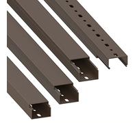 Habengut cable duct (with mounting holes in the floor) 25x40 mm made of PVC, colour: brown, length 4 m (4 x 1 m length)