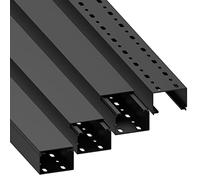 Habengut Cable duct (with mounting holes in the floor) 40x60 mm made of PVC, colour: black, length 4 m (4 x 1 m length)
