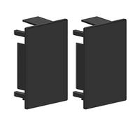 Habengut End Caps for Mounting the Cable Duct 40 x 60 mm, Black