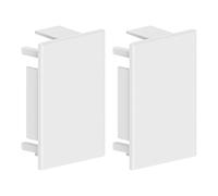 Habengut End Caps for Mounting The Cable Duct 40 x 60 mm, White