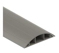 Habengut Floor Cable Guide PVC Grey Semi-Circular Cable Bridge for up to 3 Cables/Width 7.5 cm/Length 1 m