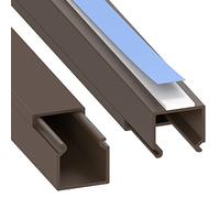 Habengut Mini Cable Duct Brown, 15 x 15 mm, Flat, Self-Adhesive TV Cable Duct for Wall and Furniture, No Drilling, 2 x 1 m, Hide Cables