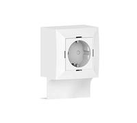 Habengut Single socket unit for skirting board ‘Berliner Profil’ | Colour: White