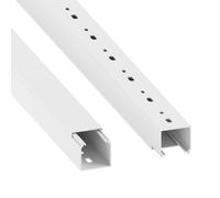 Habengut wiring duct (with mounting hole in the ground) 40x40 mm PVC, colour: white, length 1 m