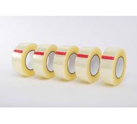 Habercrafts 6 Pack 50MM x 100M Heavy Duty Clear Packaging Tape Industrial Shipping Box Transparent Packing Tape for Postage Moving House, Office, Home (6 Rolls)