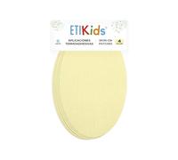 Haberdashery Online - 6 Iron-On Knee Pads Elbows for Clothes Protection, Compatible with Trousers, Jackets, Sweaters, Shirts, 16cm x 10cm, M - Light Beige