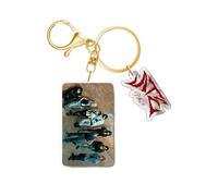 HABETI Stray Kids Keychain with ATE Charm for STRAY, Acrylic Double Sided Pattern SKZ Backpack Pendant, All1, One size