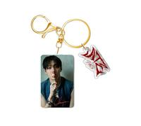 HABETI Stray Kids Keychain with ATE Charm for STRAY, Acrylic Double Sided Pattern SKZ Backpack Pendant, Bang Chan, One size