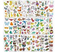 Habett Tattoos for Kids, 300+ Mixed Styles Temporary Tattoos Stickers Set for Girls and Boys, Space Dinosaur Animals Butterfly Tattoos for Kids Birthday Party Supplies