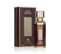 Habib Perfumes Oud Inferno Extrait de parfum100ml - Long Lasting Arabic Oud Perfume for Men & Women - Oriental Woody Dubai Perfume with Smoky, Sweet & Amber Notes