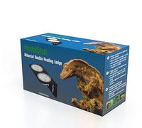 HabiStat Arboreal Feeding Ledge Double - Black Acrylic Suction Cup Feeder with 2 Clear Cups for Reptile & Amphibian Enclosures