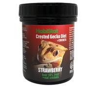 Habistat Crested Gecko Diet - Strawberry and Cricket - 80g - No Artificial Colourings - Over 50% Real Fruit - 9 Key Protein Sources - For All Fruit & Insect Eating Reptiles