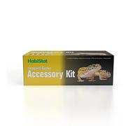 Habistat - Leopard Gecko Accessory Kit - Includes Pro T5 UVB Kit, Ceramic Lamp Holder, Dimming Thermostat, Basking Lamp, Heater Guard, Plastic Hide, Moss, Cleaner & Other Accessories - Easy Set Up