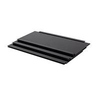 Habistat - Stacking Kit For Glass Terrarium - 91.4 x 45.7cm - x3 Black Acrylic Panels - x4 Stacking Posts - Practical - Easy To Use