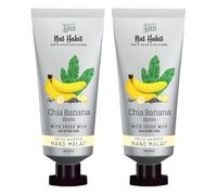 Habit Chia Banana Biotin Hand Cream Fresh Whipped Hand Malai With Shea Butter For Men & Women, Hand Skin Moisturization & Anti-Brittle Nails, Glycerin Free (Pack of 2 x 30 ml)