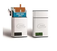 Habit Control Cigarette Case with a Timer Lock - Portable Timed Cigarette Dispenser to Reduce & Quit Smoking Aid - Time Lock Box for 84mm/3.3in King Size (Short) Cigarettes, Pills & Snacks