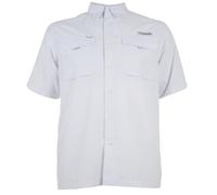 HABIT Men’s Fourche Mountain Short Sleeve River Guide Fishing Shirt - UPF 40+ UV Protection, Bright White-new, XL