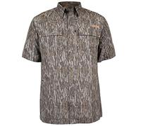 HABIT - Men's Hatcher Pass Camo Guide Shirt, Mossy Oakssy Oak New Bottomland (Short Sleeve), XX-Large, Mossy Oakssy Oak New Bottomland (Short Sleeve), XXL