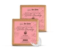 Habit Milk Rosehip Bath Soap with Lactic Acid, Kokum Butter|Cold Processed Ayurvedic Soap for Skin Brightening, Anti-Aging & Anti-Acne|Moisturizing Milk Soap with Gentle Exfoliation | 125g x 2