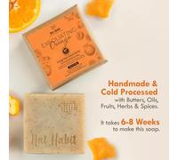 Habit Orange Kokum Butter Bath Soap for Women & Men | Cold Processed With Vit C for Body Acne, Pimple & Oil Control | Improve Skin Tone & Boost Collagen Production| Gentle Exfoliation| 125g X 2
