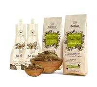 Habit Ready-To-Apply Henna Paste & Root Touch Up - The Ideal Combo For Hair Deep Conditioning & Hair Fall With Rich Dark Brown Color (Combo Pack of 3)