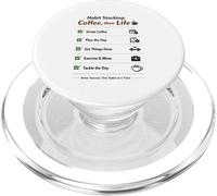 Habit Stacking Coffee Then Life Productivity Gift PopSockets PopGrip for MagSafe