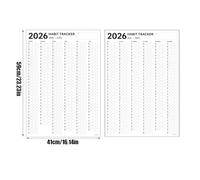 Habit Tracker Calendar - 12 Monthly Productivity & Motivation Tool | Undated Spiral Journal with Goal Setting Sections for Women, Men, Kids and Family Healthy Habits