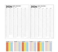 Habit Tracker Planner - 12 Month Daily Weekly Layout, Ultra White Specialty Paper, Color Dot Sticker Set, Magnetic Wall Mount | Goal setting personal growth fitness family productivity self improvemen