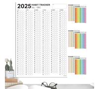 Habit Tracker Planner - 6 Month Habit Tracker for Setting Goals, Habit Tracker Diary, Inspirational and Motivational Monthly Diary for Tracking Habits and Support